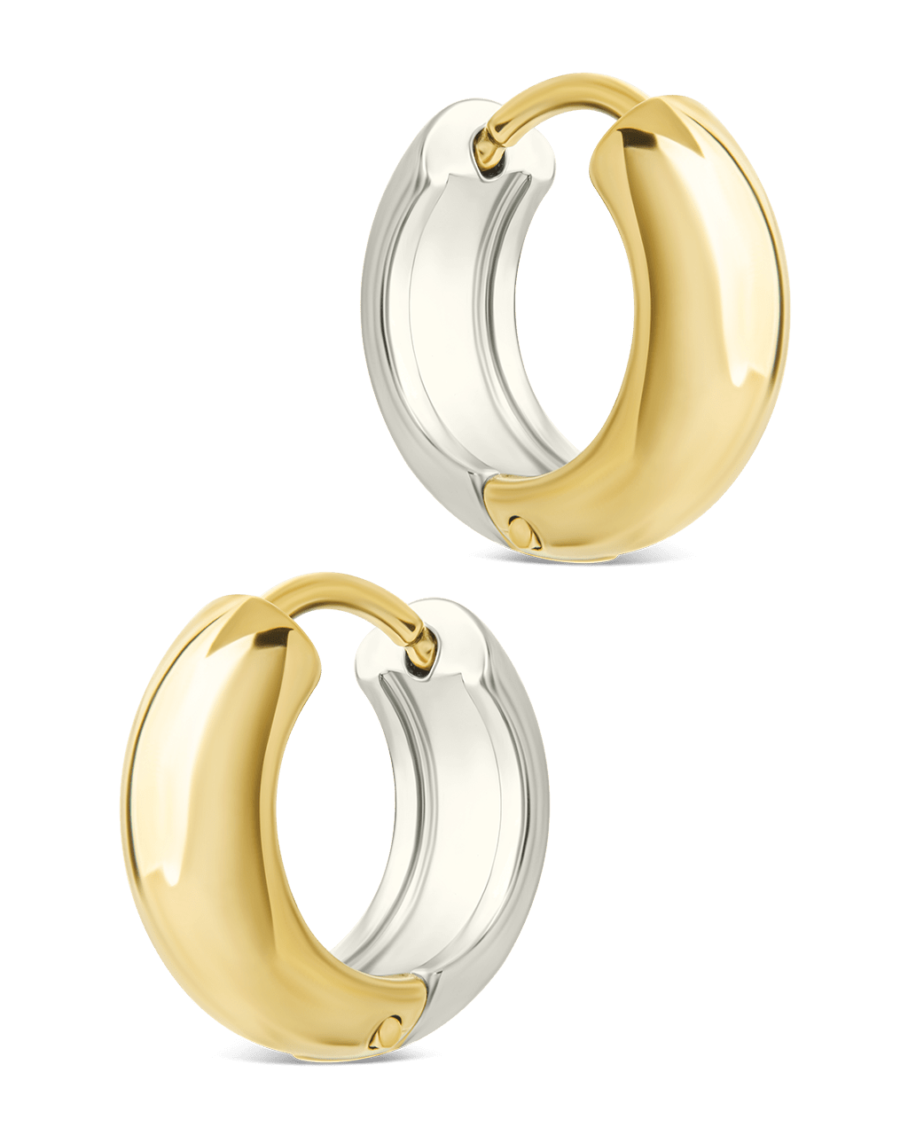 Betina Dual Tone Thick Micro Hoops