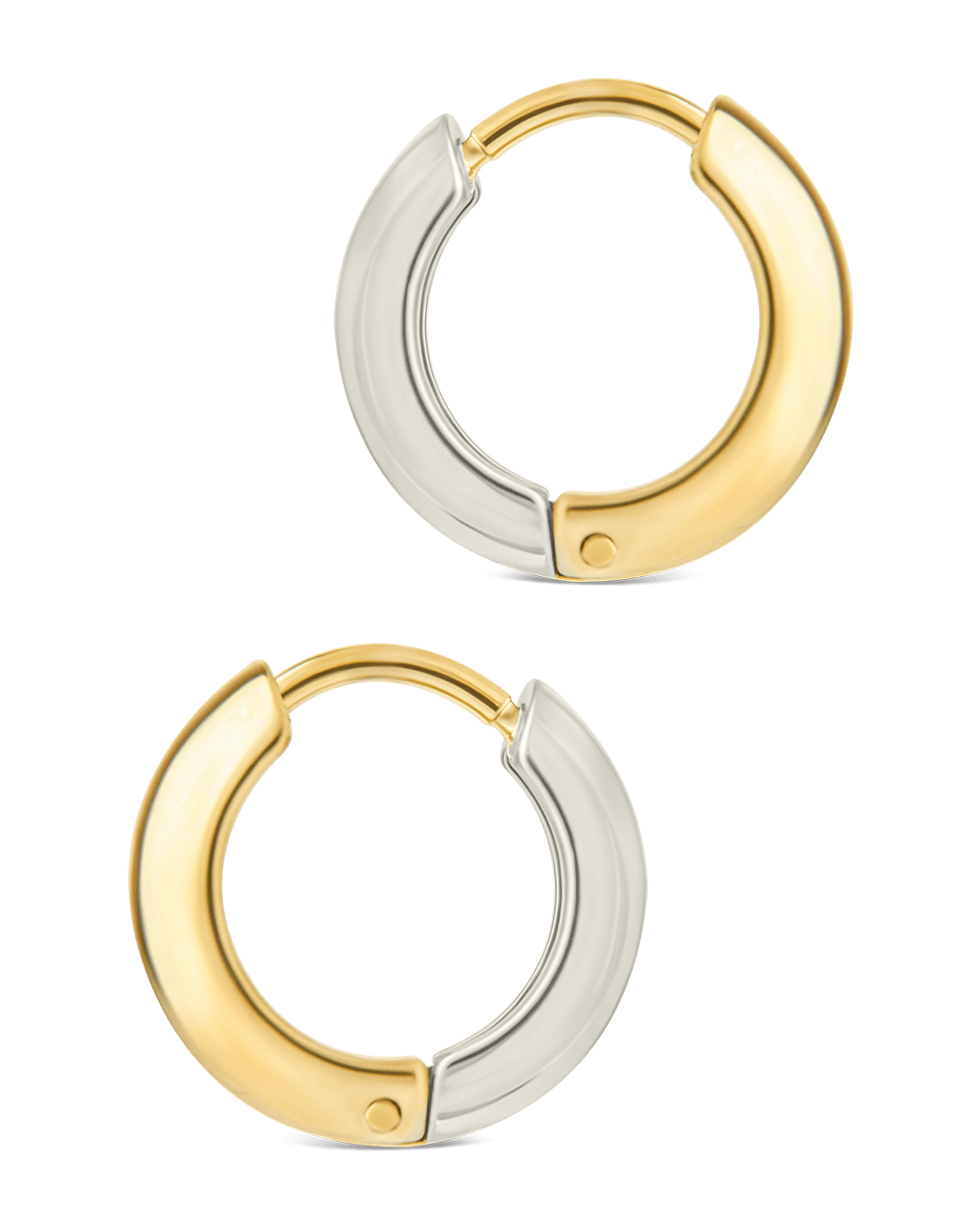 Betina Dual Tone Thick Micro Hoops