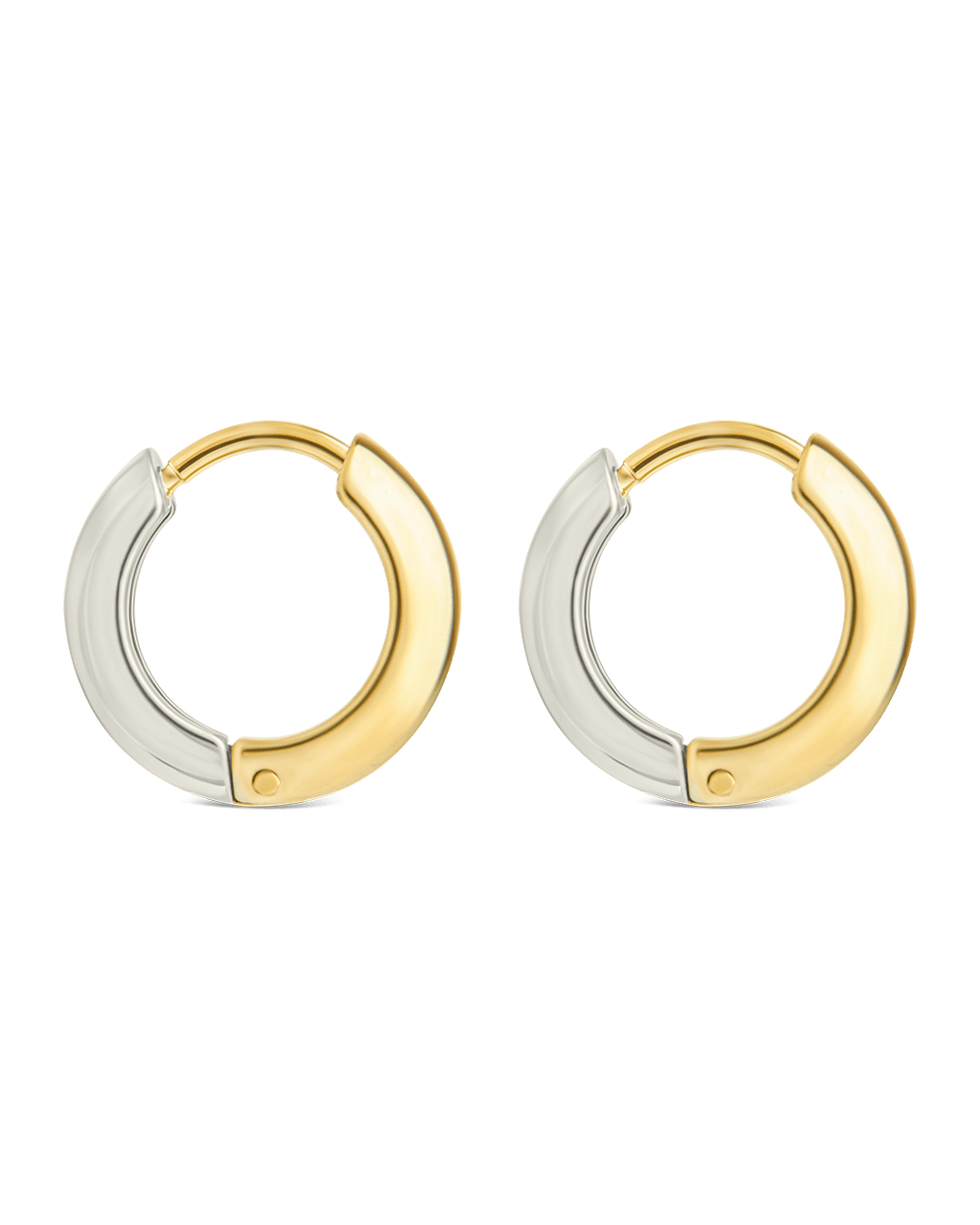 Betina Dual Tone Thick Micro Hoops