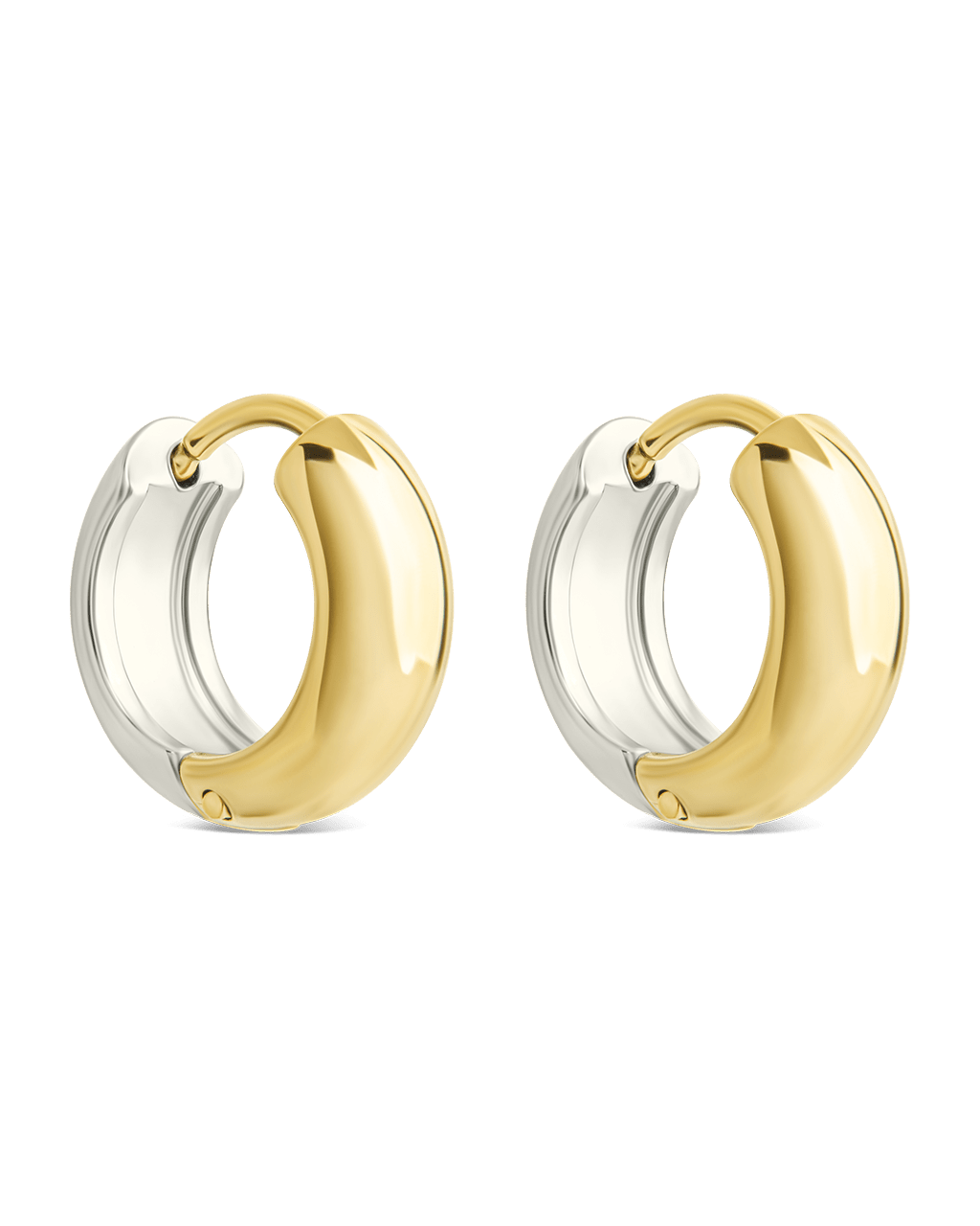 Betina Dual Tone Thick Micro Hoops
