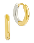 Cinzia Dual Tone Thin Micro Hoops