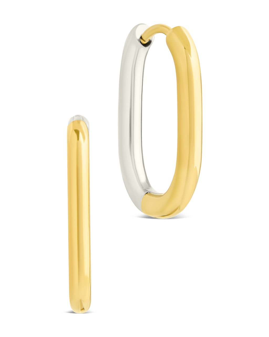 Dafne Dual Tone Oval Hoops