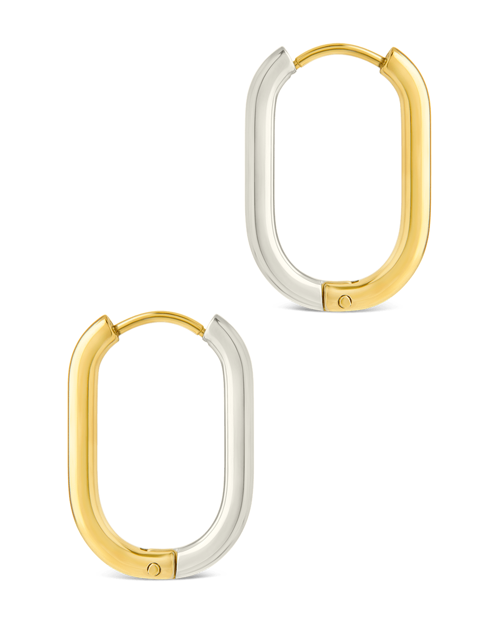 Dafne Dual Tone Oval Hoops