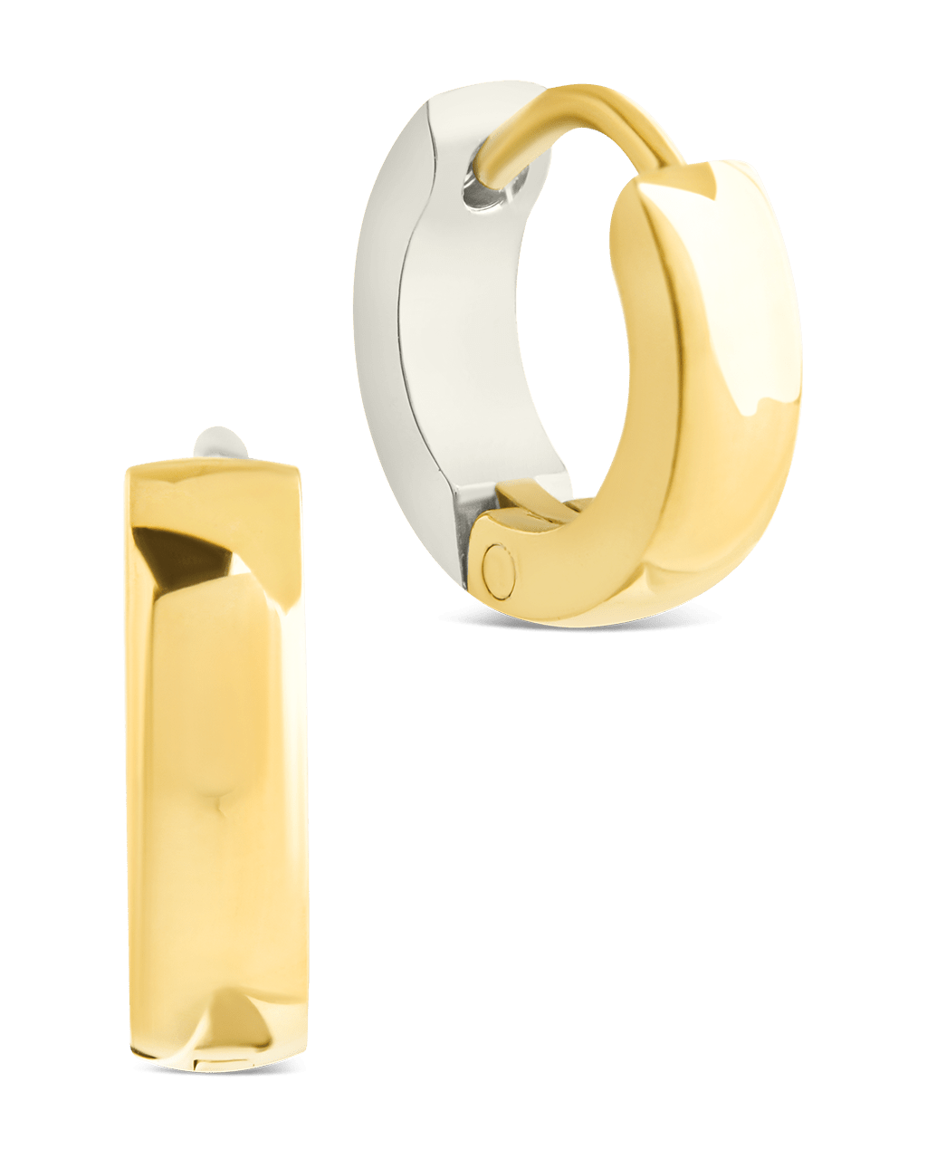Francisca Dual Tone Thick Micro Hoops
