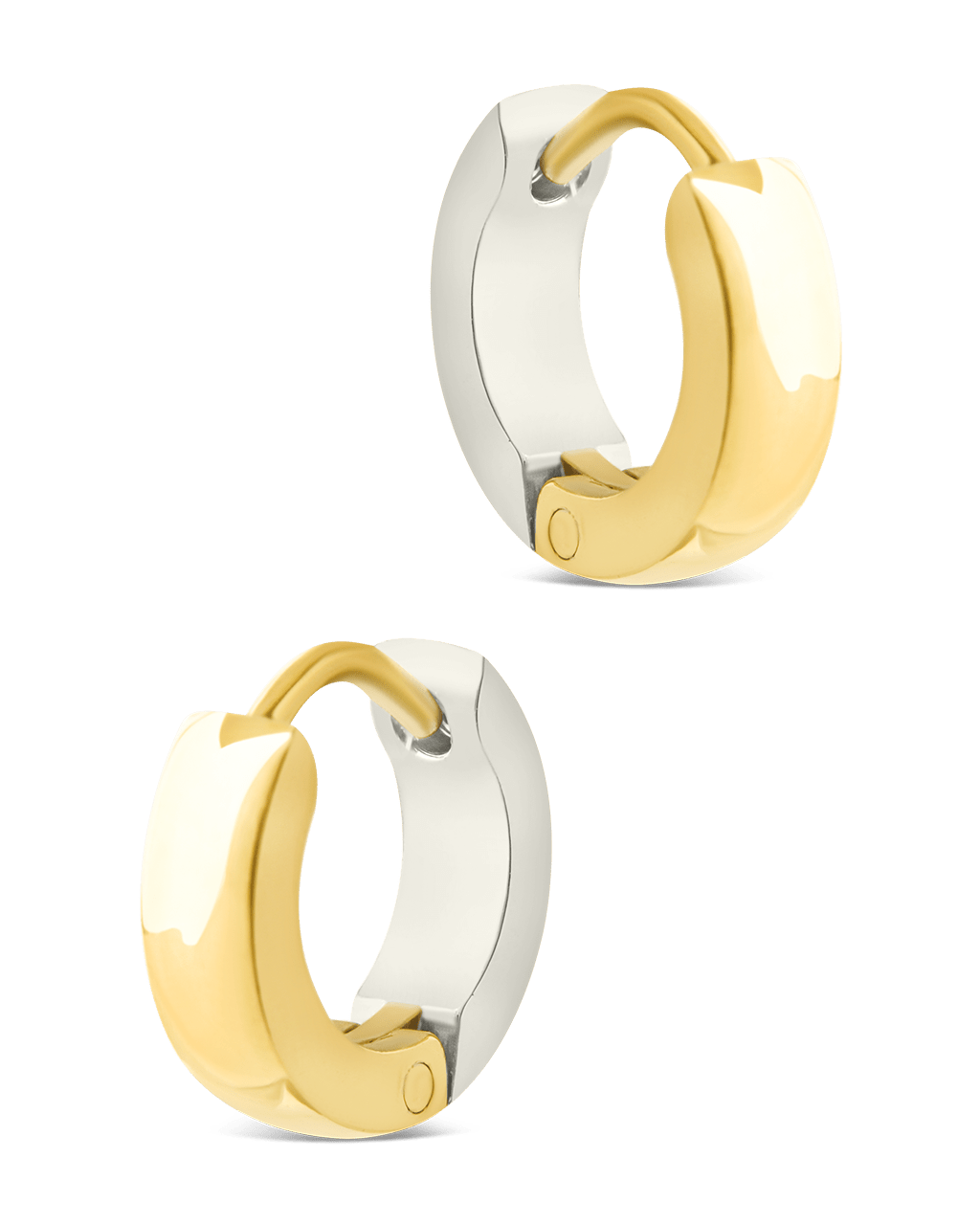 Francisca Dual Tone Thick Micro Hoops