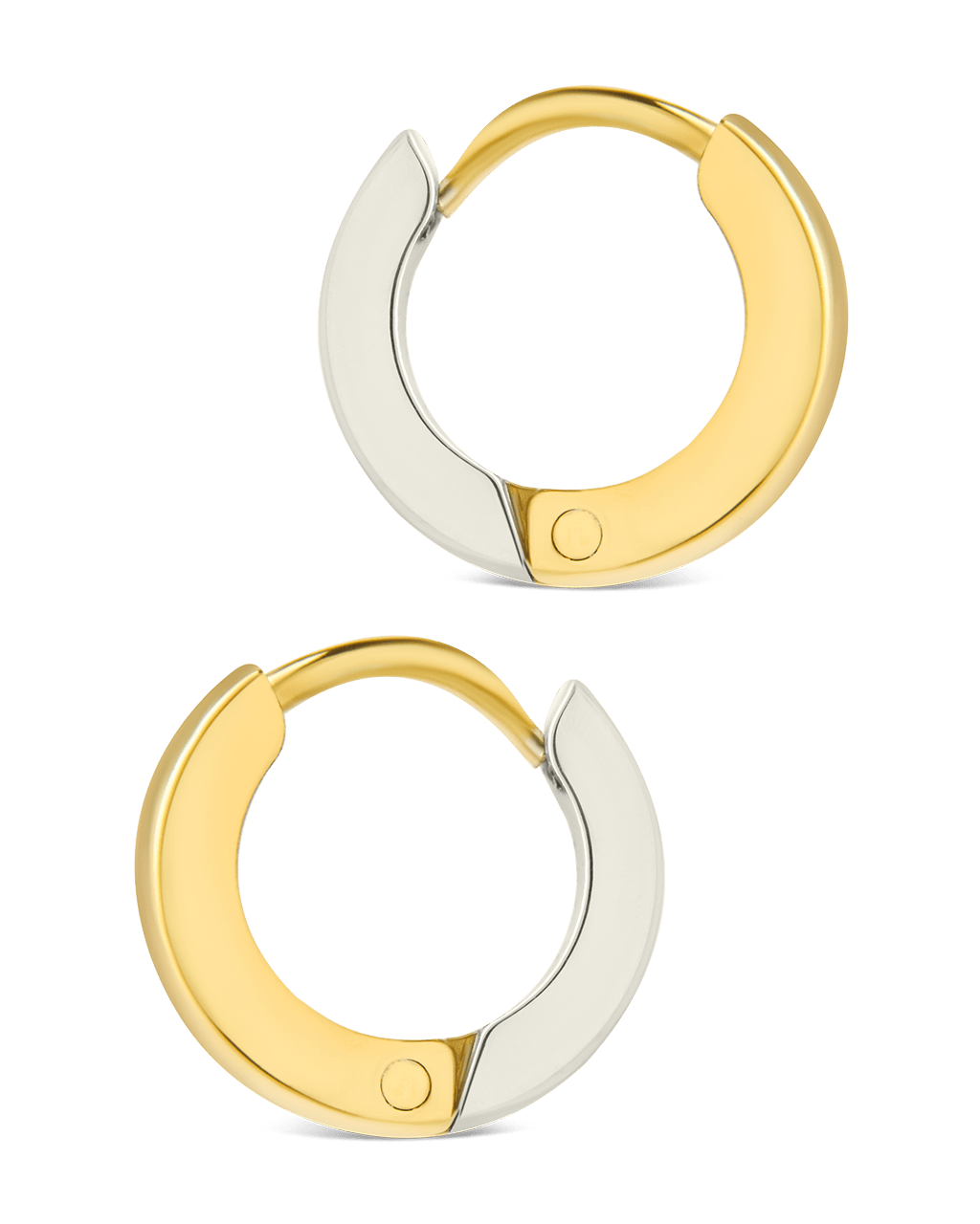 Francisca Dual Tone Thick Micro Hoops