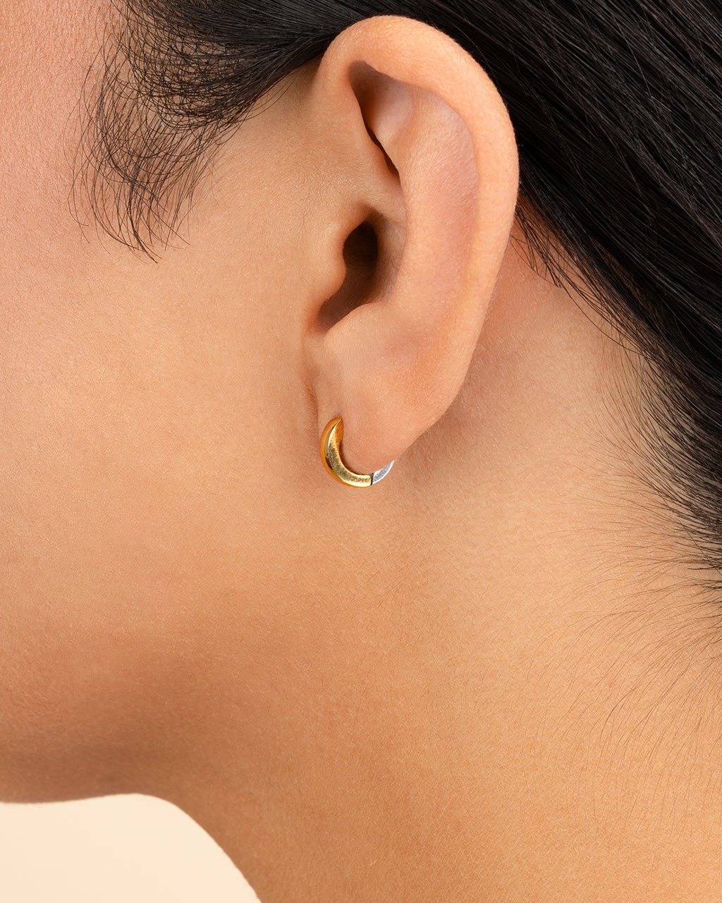 Francisca Dual Tone Thick Micro Hoops
