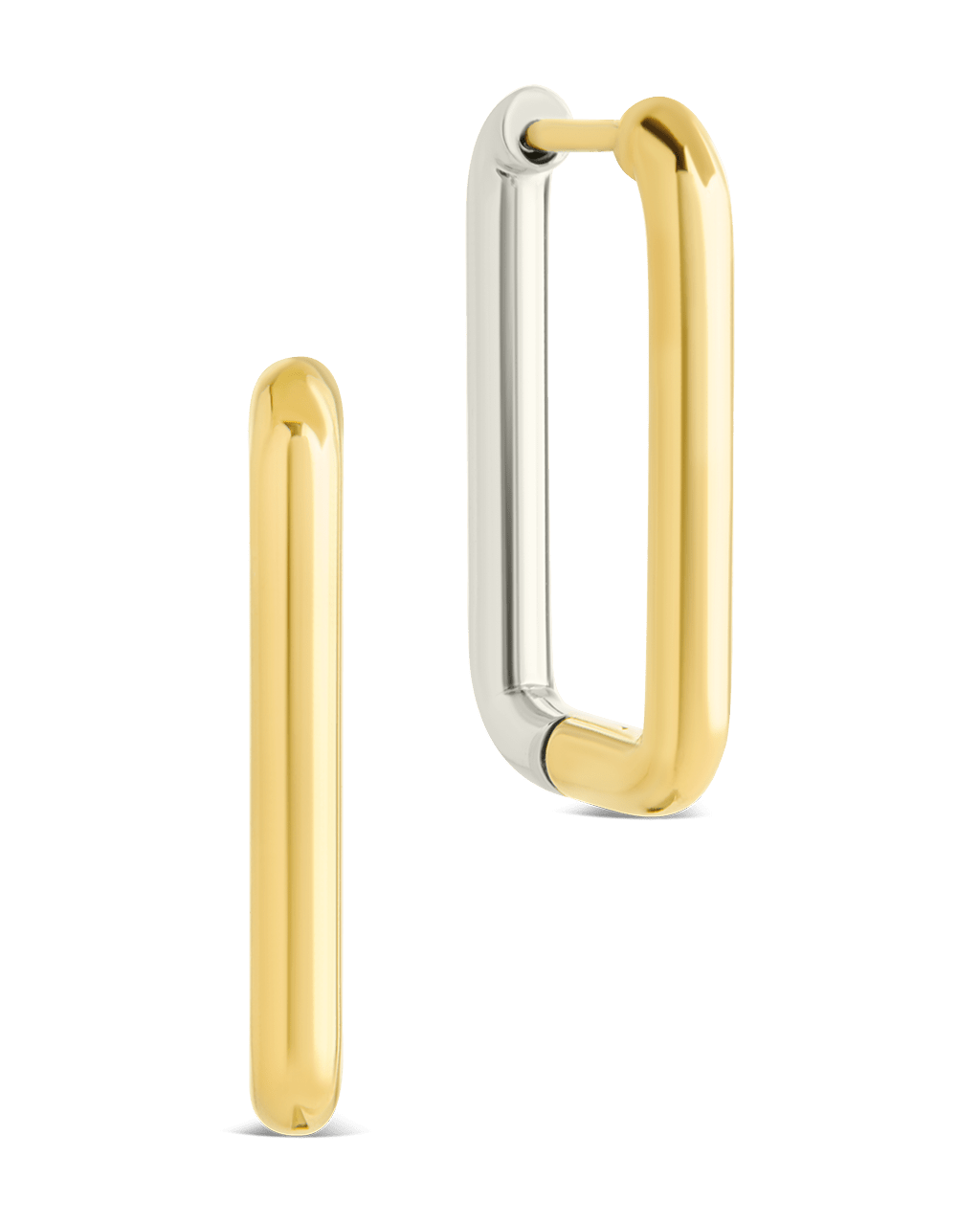 Jana Dual Tone Rectangle Hoops