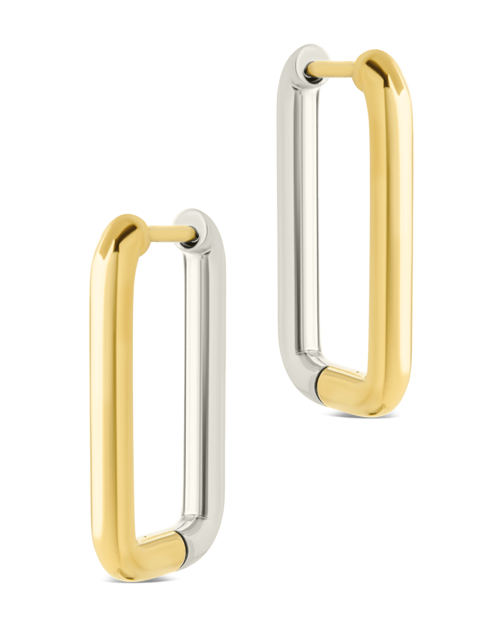Jana Dual Tone Rectangle Hoops