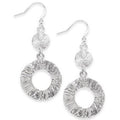 Charter Club Silver-Tone Open Circle Drop Earrings