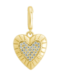 Sterling Silver CZ Heart Charm