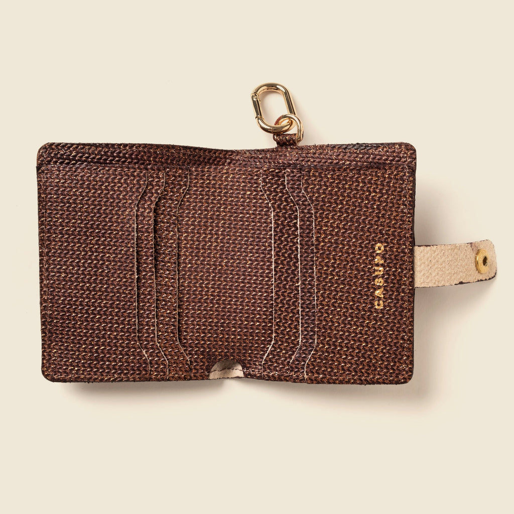 Wallet with Snap and Key Ring - Bronze Glow