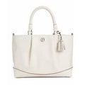 Giani Bernini Braided Handle Leather Satchel, - Ivory/Silver