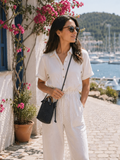 Francis Woven Leather Crossbody Side Bag