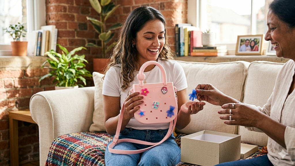 Mini Round EVA Charm Crossbody Bag |