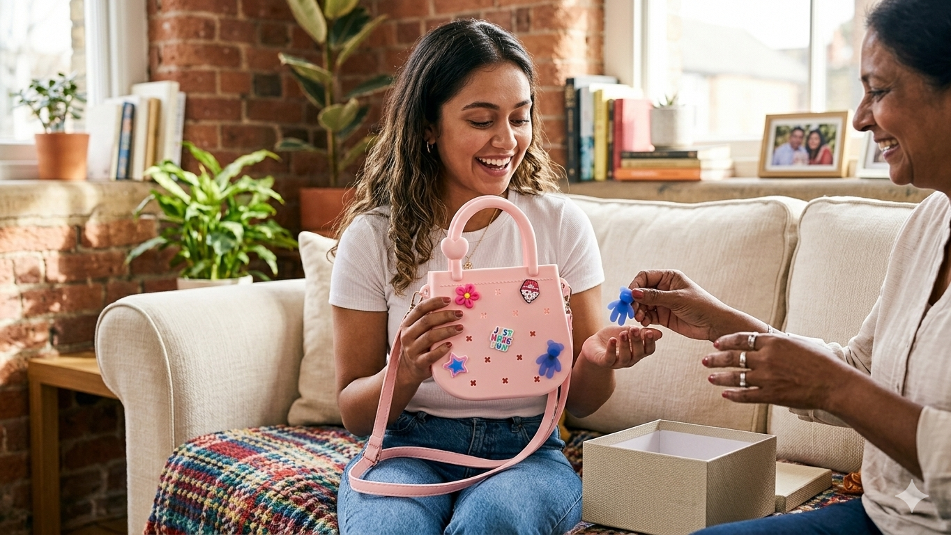 Mini Round EVA Charm Crossbody Bag |