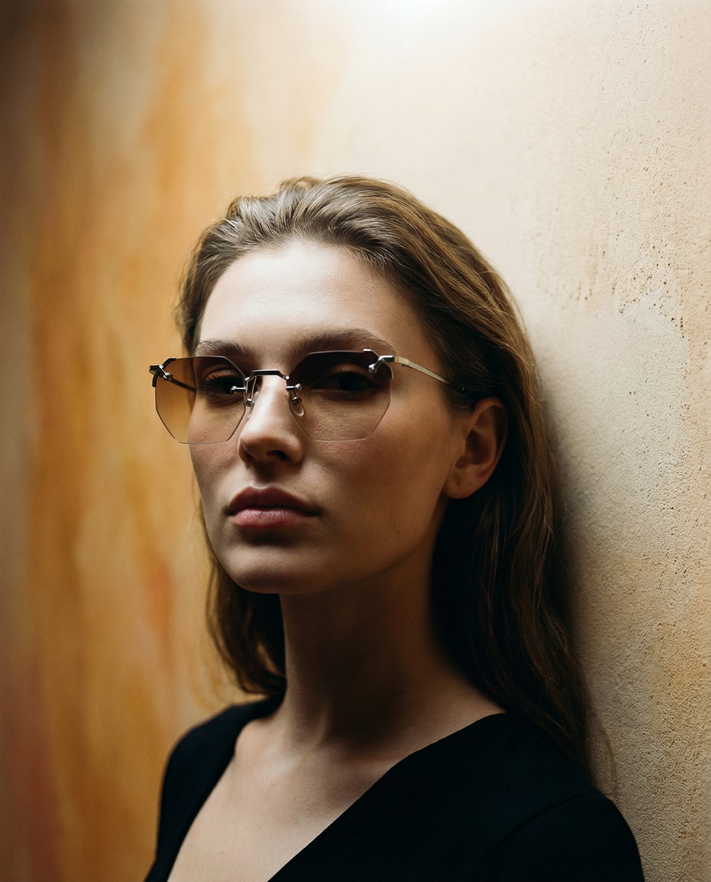 Aplos 48mm Hexagon Sunglasses | Orange