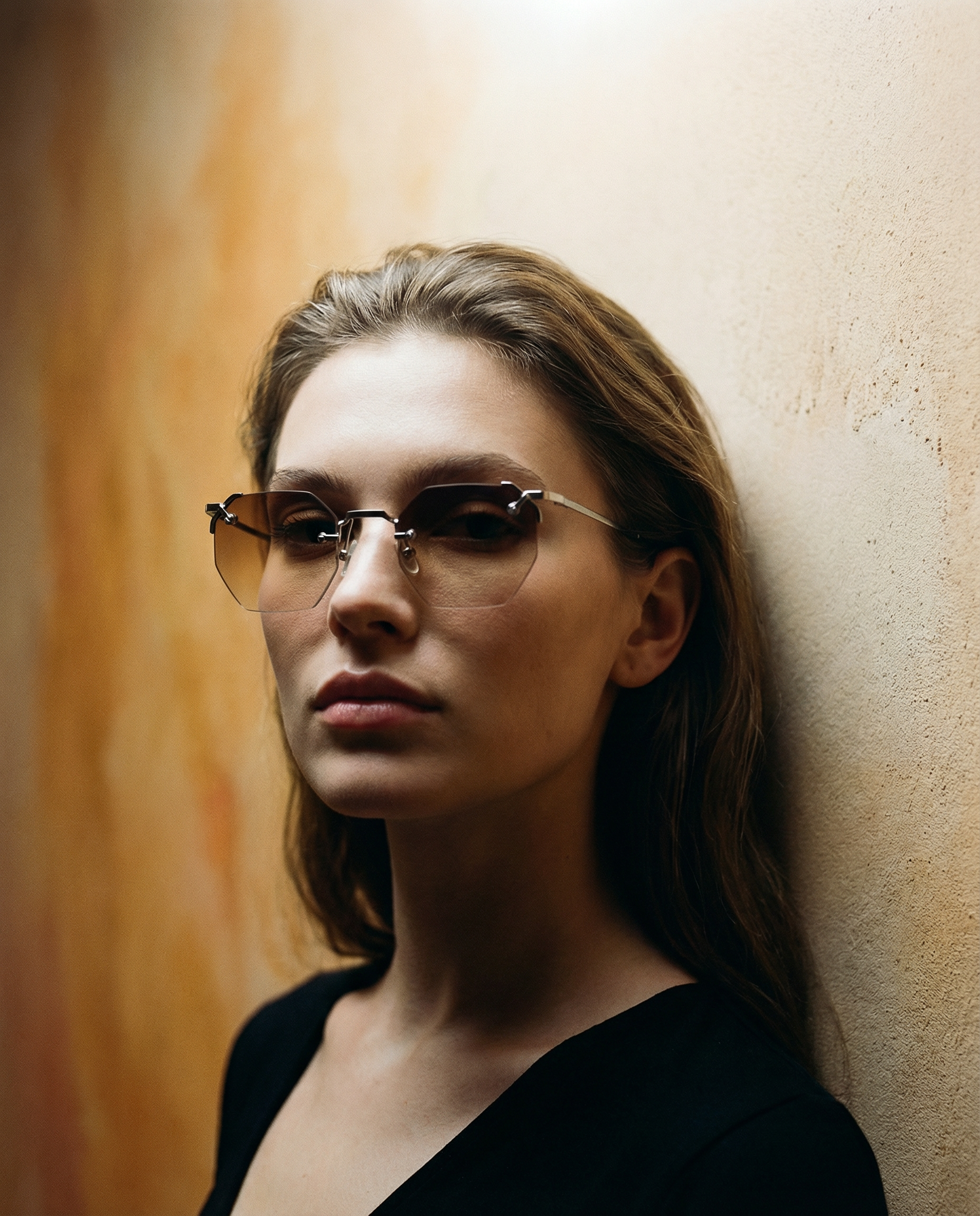 Aplos 48mm Hexagon Sunglasses | Orange