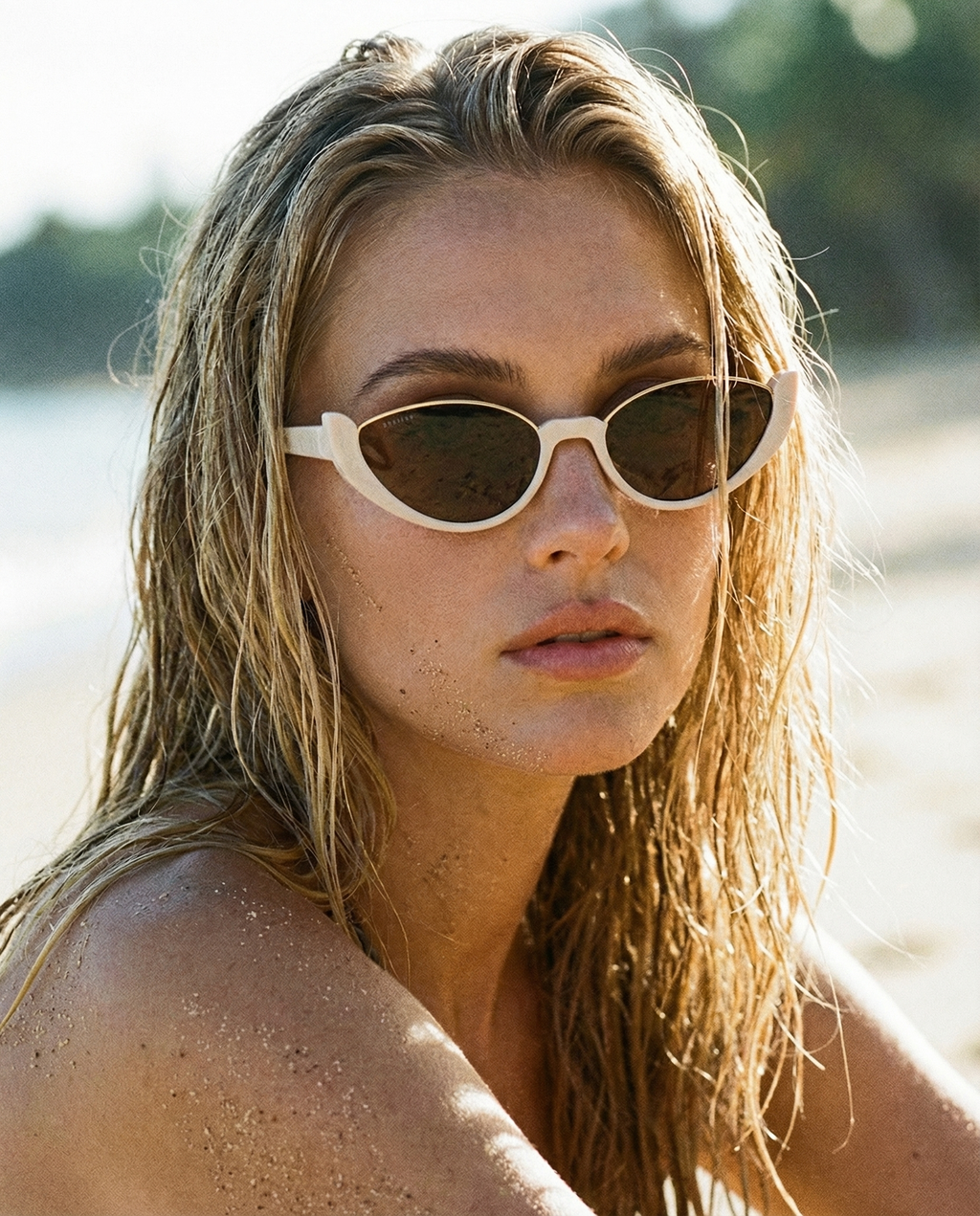 Amor 54mm Cat Eye Sunglasses | Cream