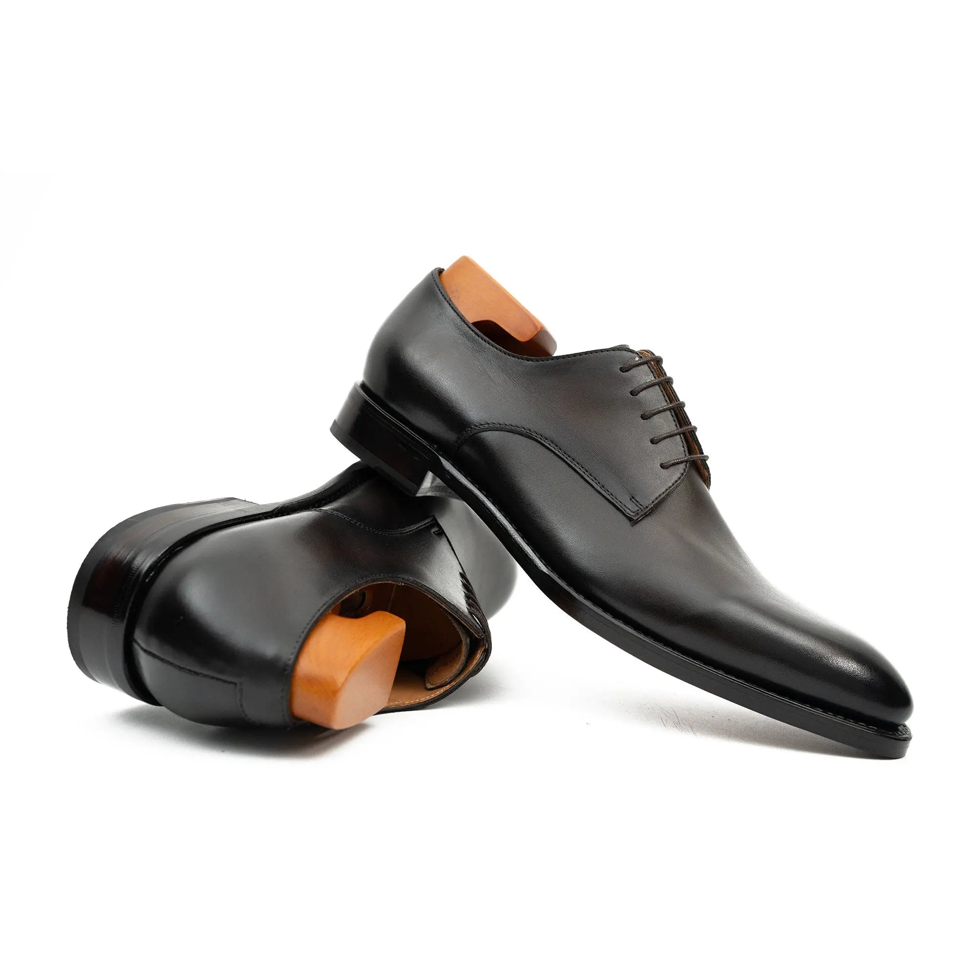 Goodyear Handmade Leather Derby Shoes coffee