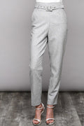 Grey Belted Trouser pant