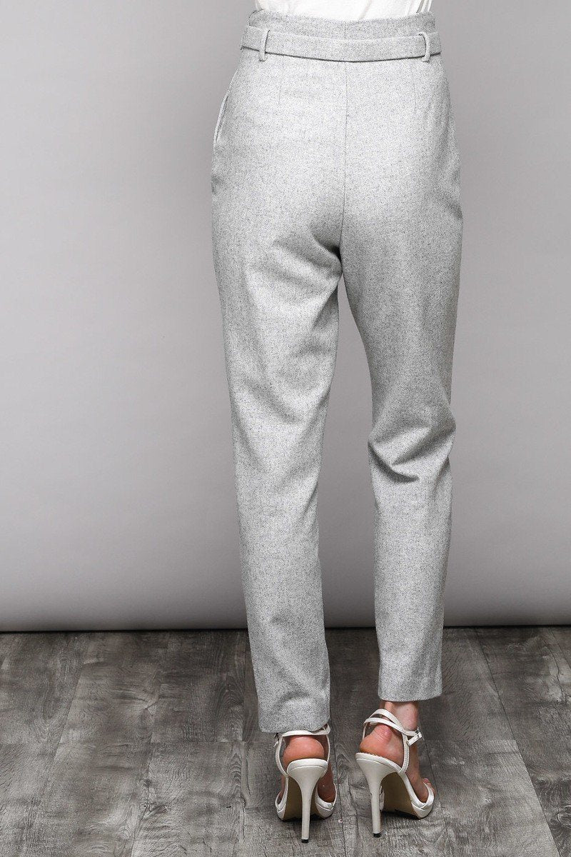 Grey Belted Trouser pant