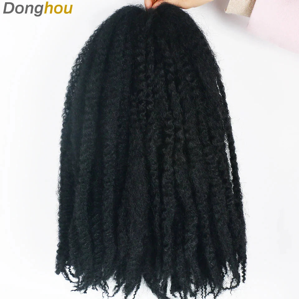 18" Marley Hair for Braids | Afro Kinky Ombre Braiding Hair | Kanekalon Extensions | 30 Strands/Pack