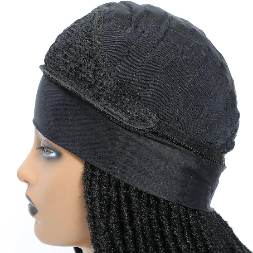 Long 22" Goddess Locs Headband Wig | Curly Ends | Soft Faux Locs | Synthetic Braids | For Women