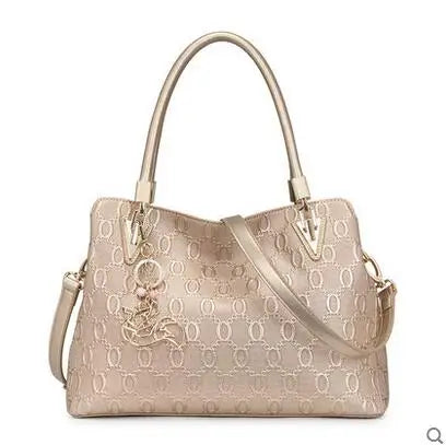 Women's Big Cowhide Shoulder Bag | Female Split Leather Handbag & Fashion Lady Tote (Large Capacity Top Handle & Crossbody Bag)