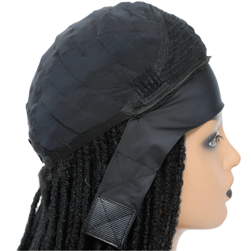 Long 22" Goddess Locs Headband Wig | Curly Ends | Soft Faux Locs | Synthetic Braids | For Women