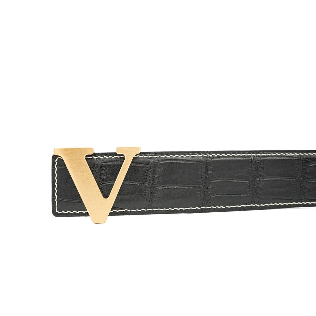 Handcrafted Alligator Leather Belts DVG159