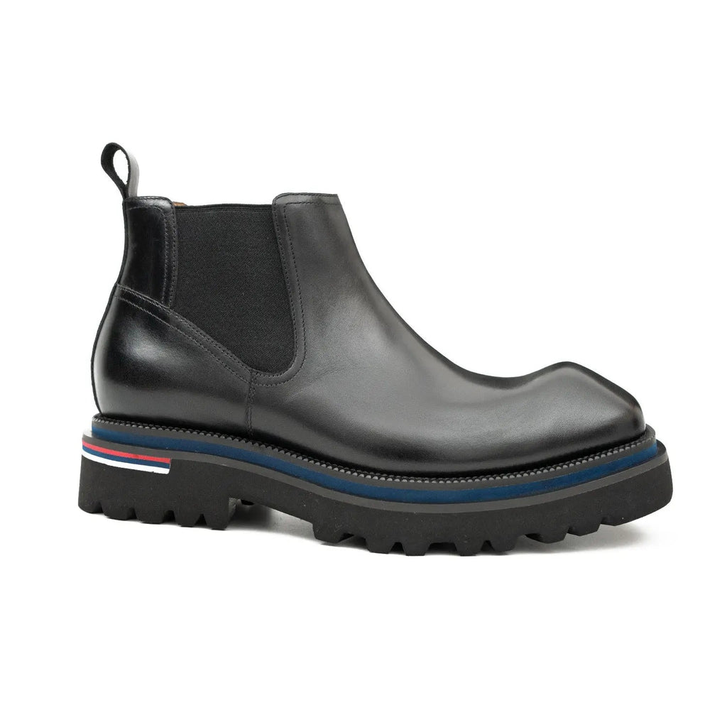 Handmade black calfskin Chelsea boots