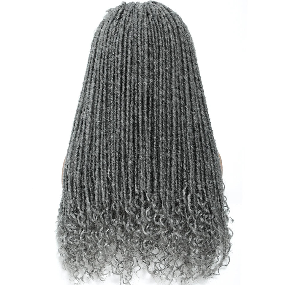 Long 22" Goddess Locs Headband Wig | Curly Ends | Soft Faux Locs | Synthetic Braids | For Women