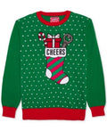 Hybrid Mens Bottle Holder Applique Pullover Sweater