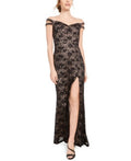 Teeze Me Juniors Off-the-Shoulder Lace Gown