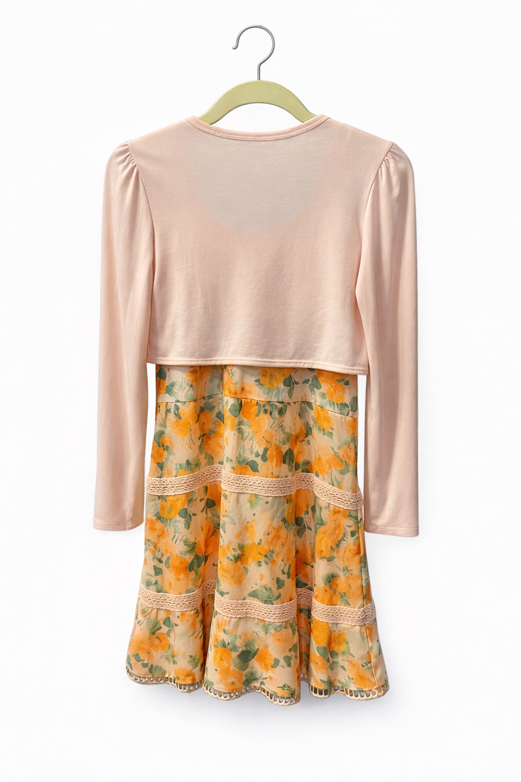 Floral Dress with Bolero Cardigan Set