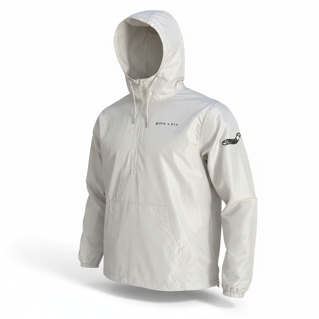 K,orD. PULLOVER HOODED WINDBREAKER