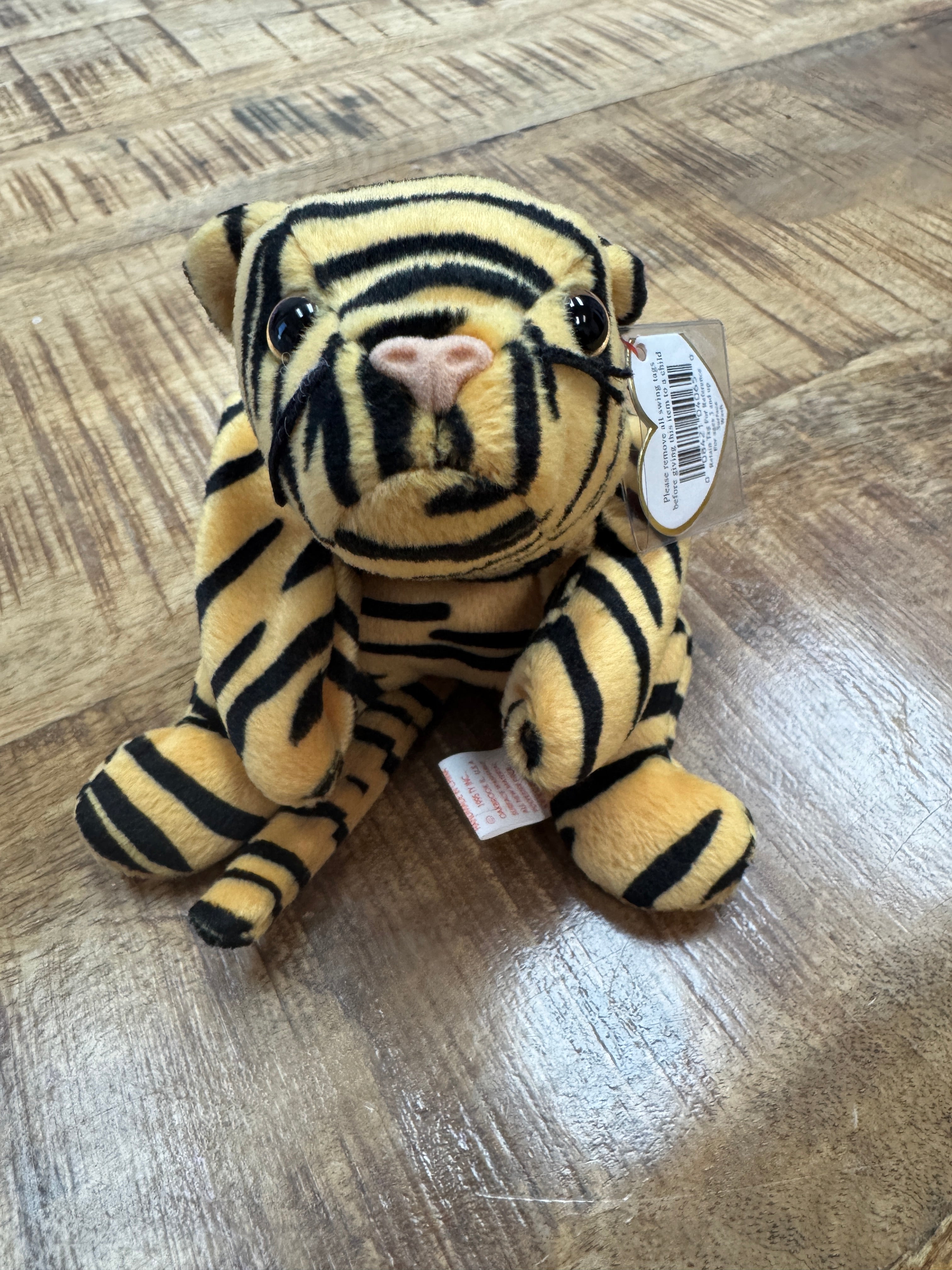Ty Beanie Baby Rare 1995 Stripes the Tiger Collectible With Errors