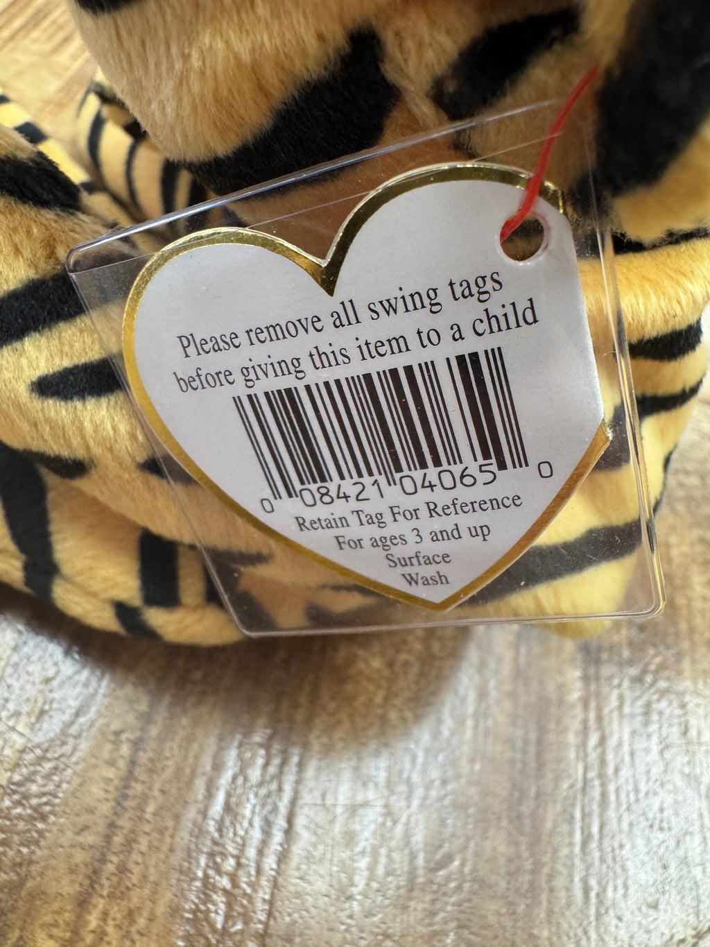 Ty Beanie Baby Rare 1995 Stripes the Tiger Collectible With Errors