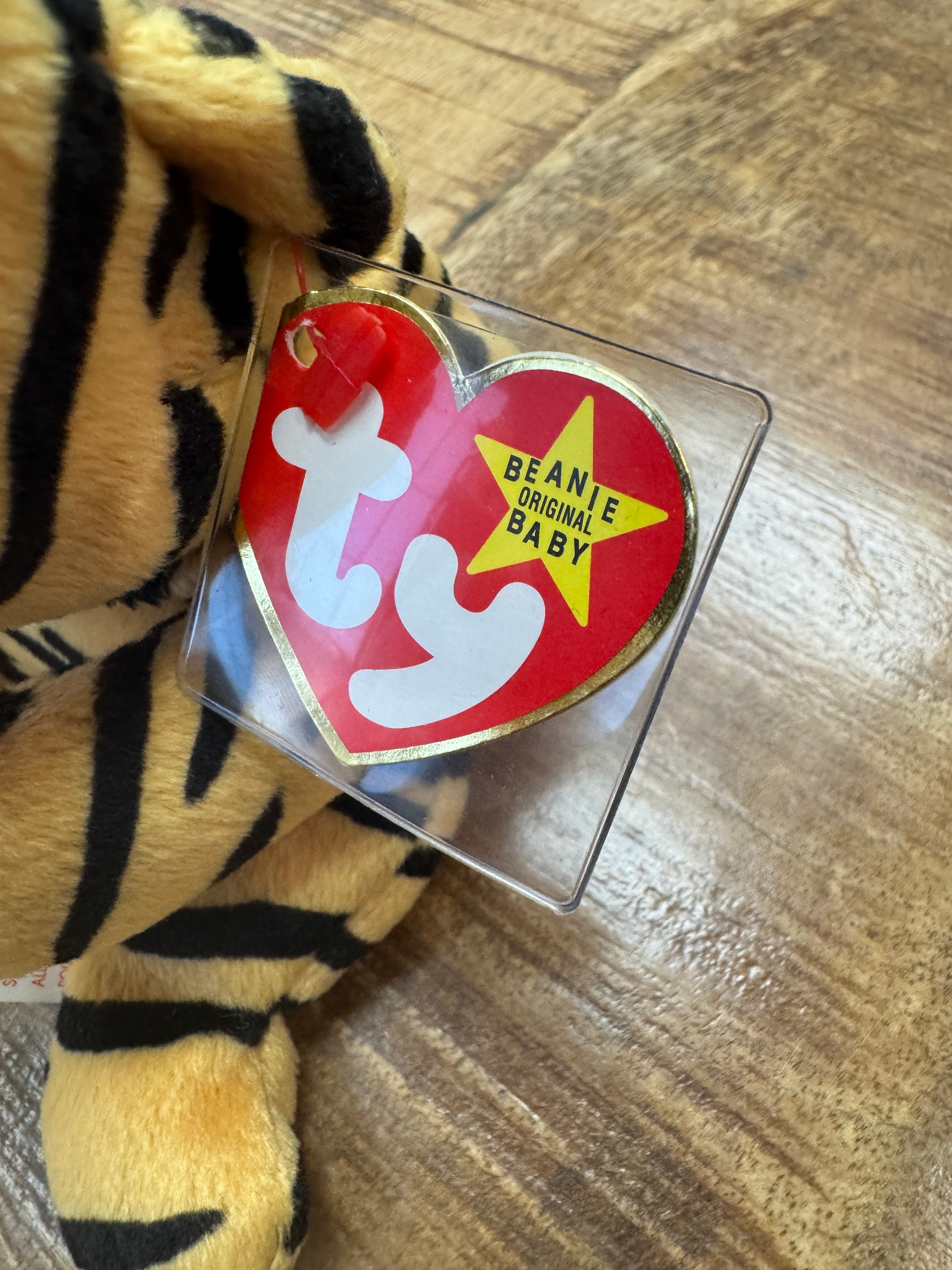 Ty Beanie Baby Rare 1995 Stripes the Tiger Collectible With Errors