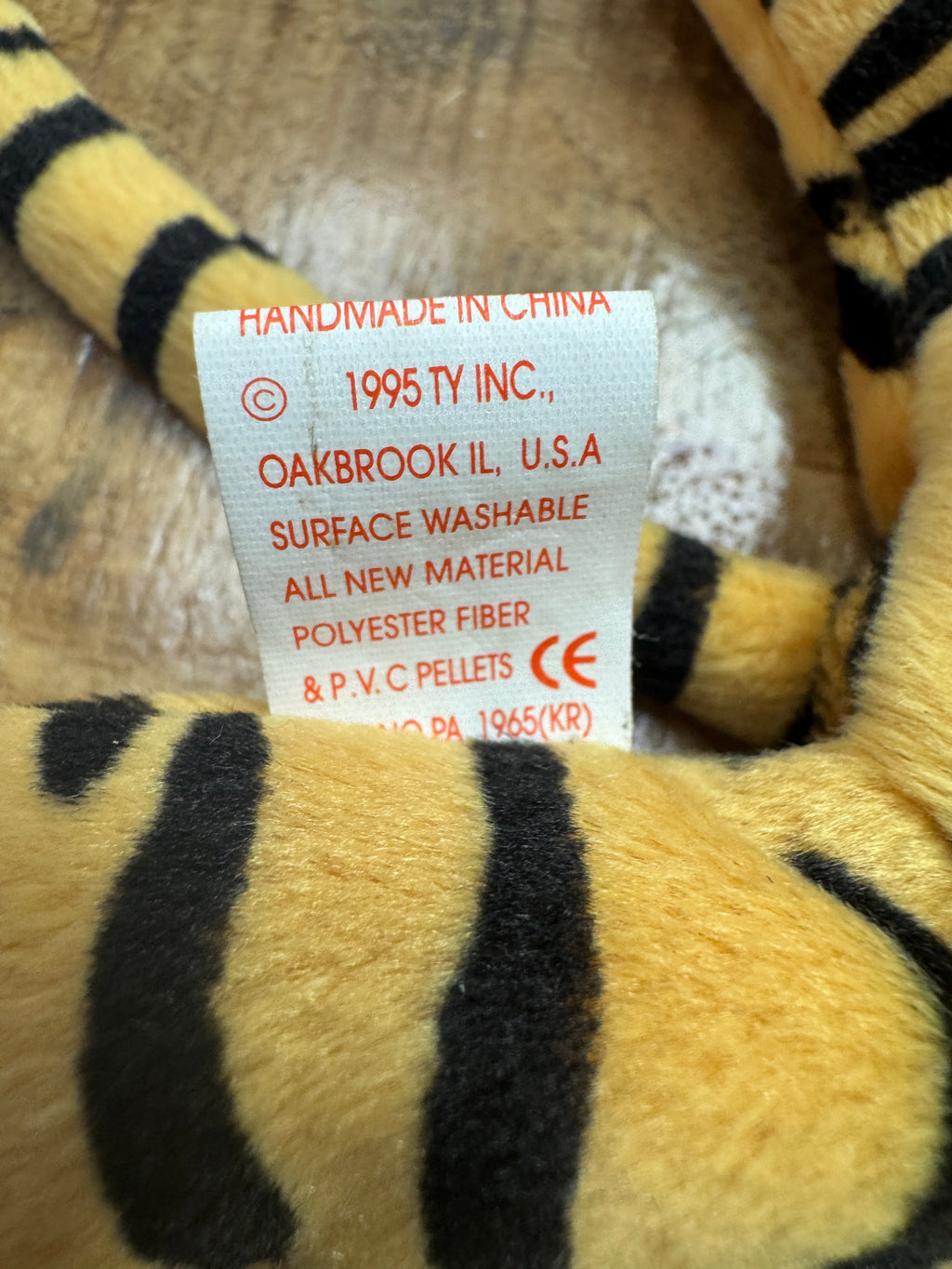 Ty Beanie Baby Rare 1995 Stripes the Tiger Collectible With Errors