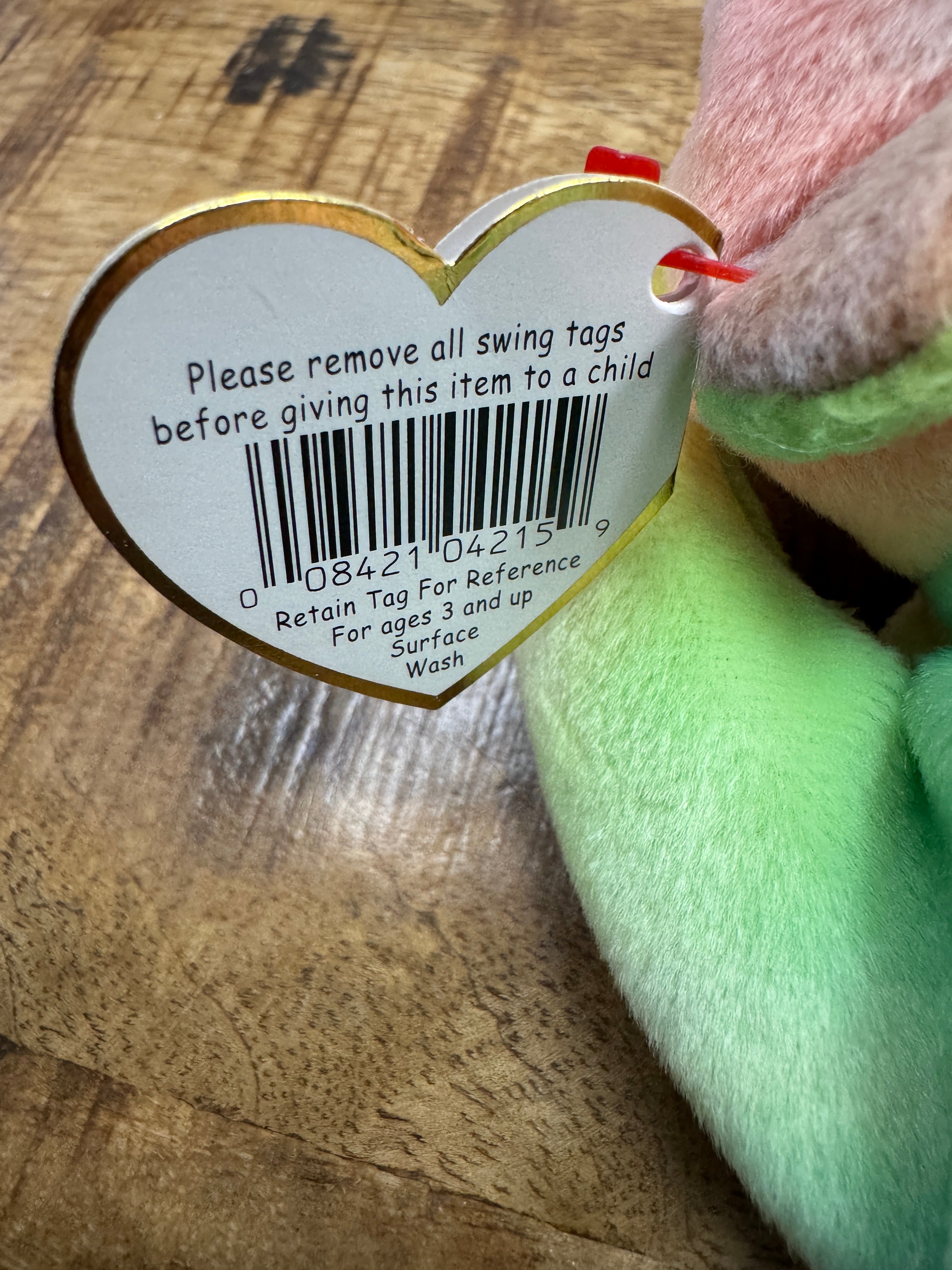 Ty Beanie Baby Babies 1998 / 1999 Sammy the Bear *Rare* With Errors *Retired*