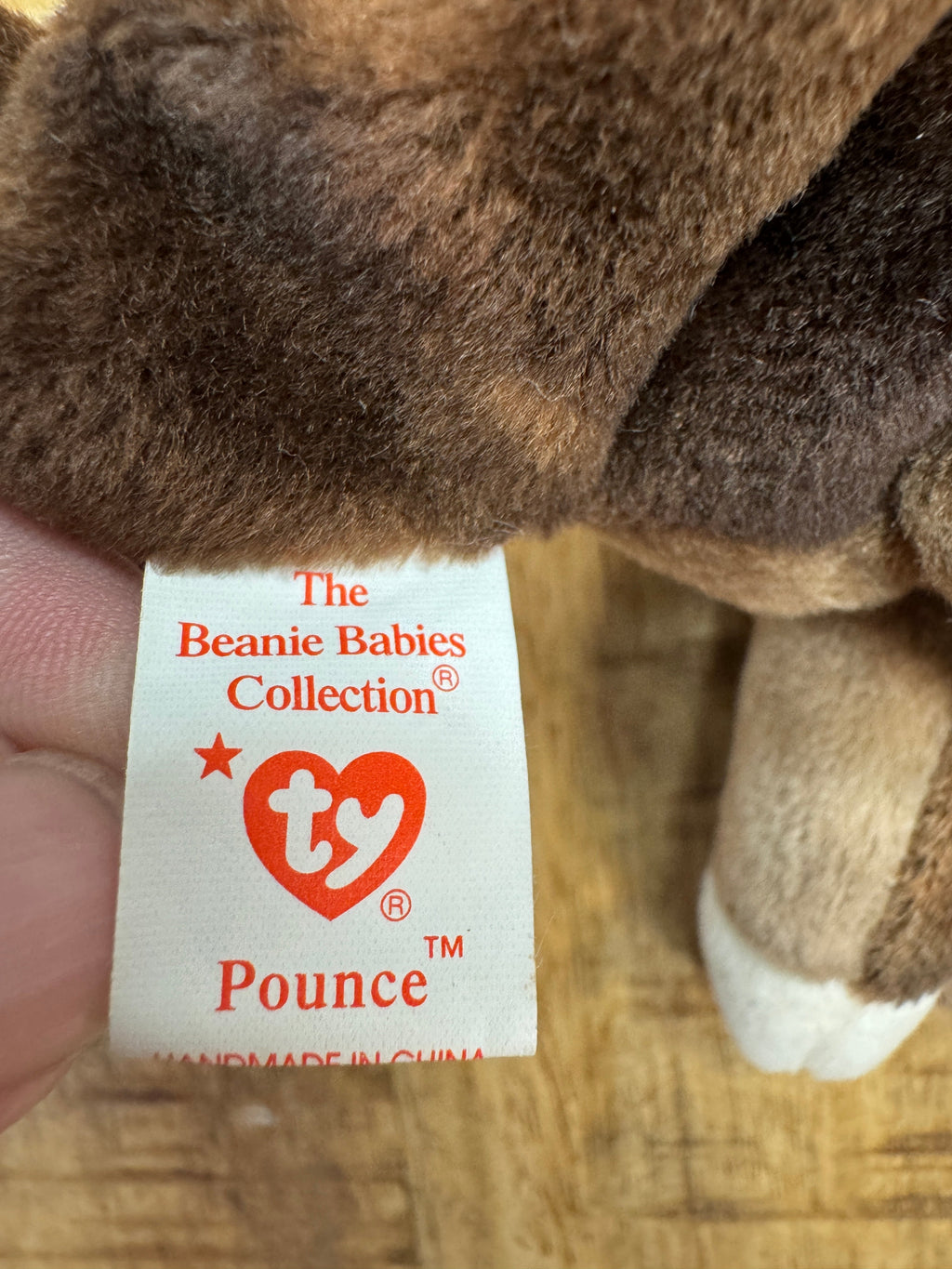 Ty Beanie Baby POUNCE the Cat 1997 with Tag Errors - RARE and RETIRED!