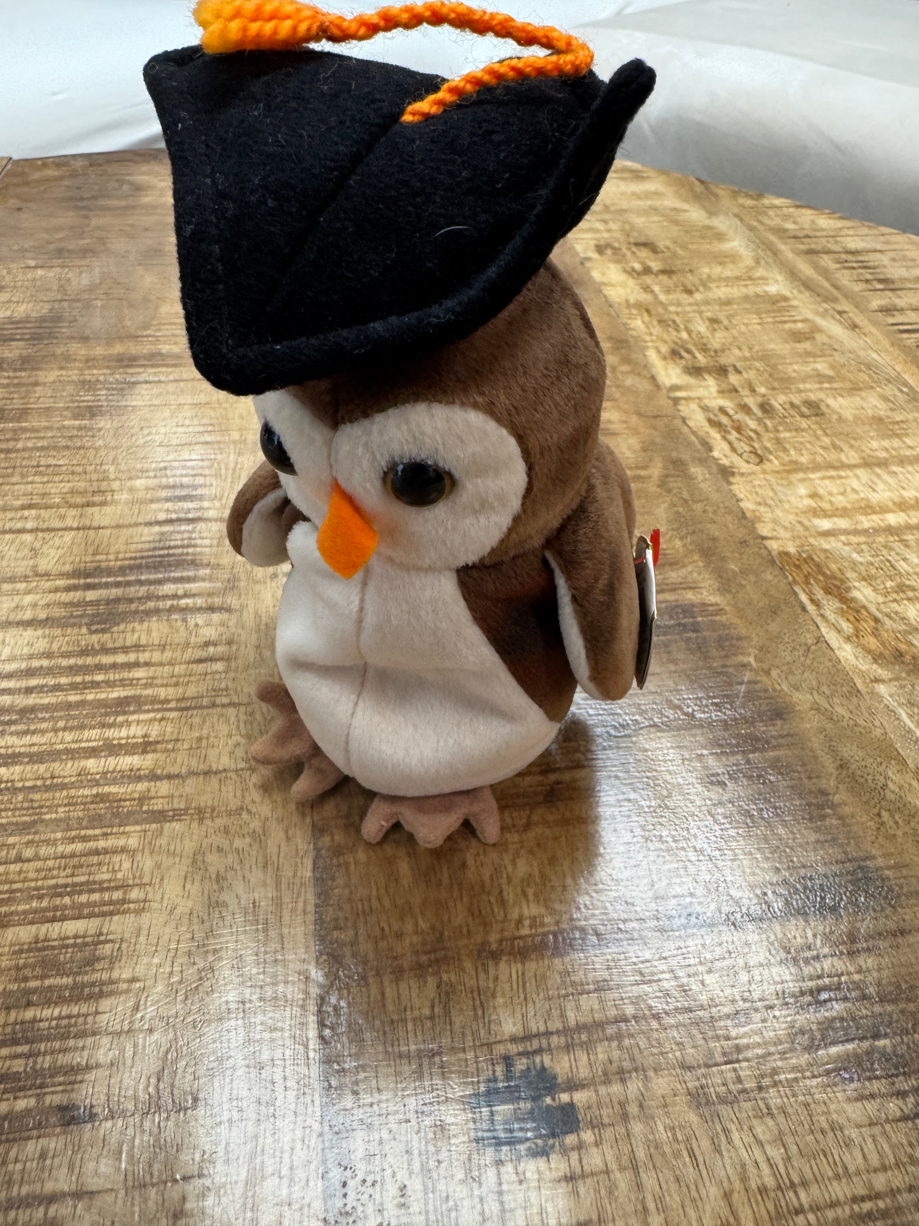 Collectible 1998 Ty Beanie Baby Wise Graduate Owl Class of 98** P.V.C. Pellets