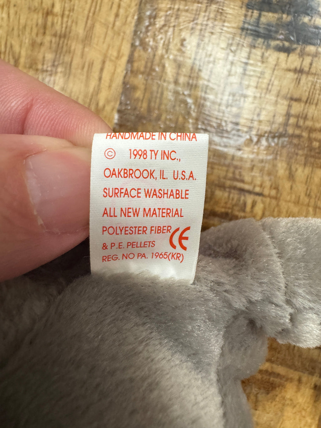 Vintage Ty Beanie Baby: Ants the Anteater, With many errors
