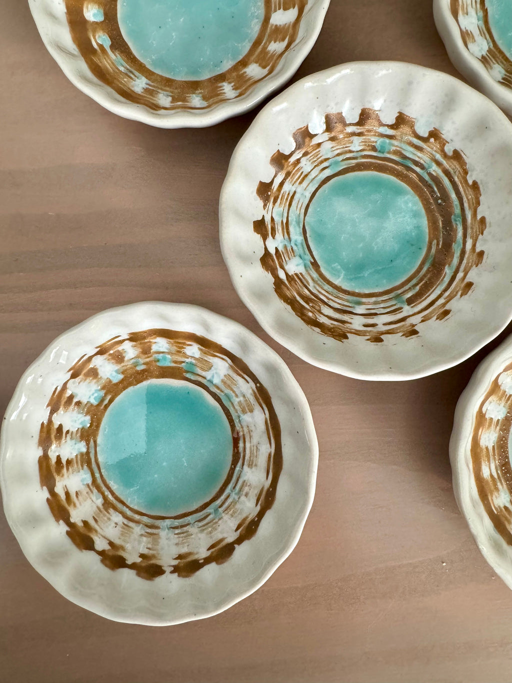 Round Ceramic Catch All Jewelry / Trinket Dish