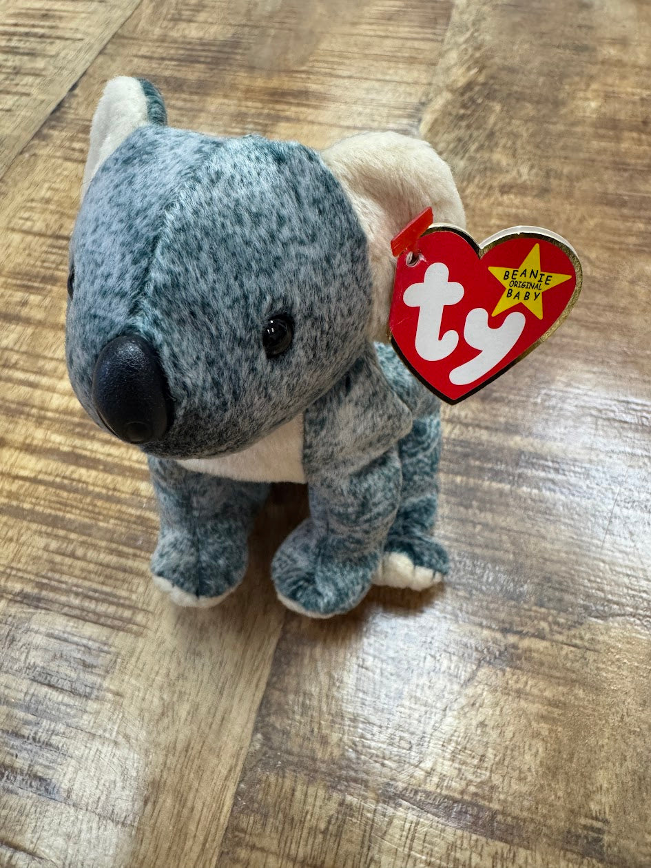 Rare Ty Beanie Baby: Eucalyptus the Koala Bear 1999-– P.V.C. Pellets With Errors