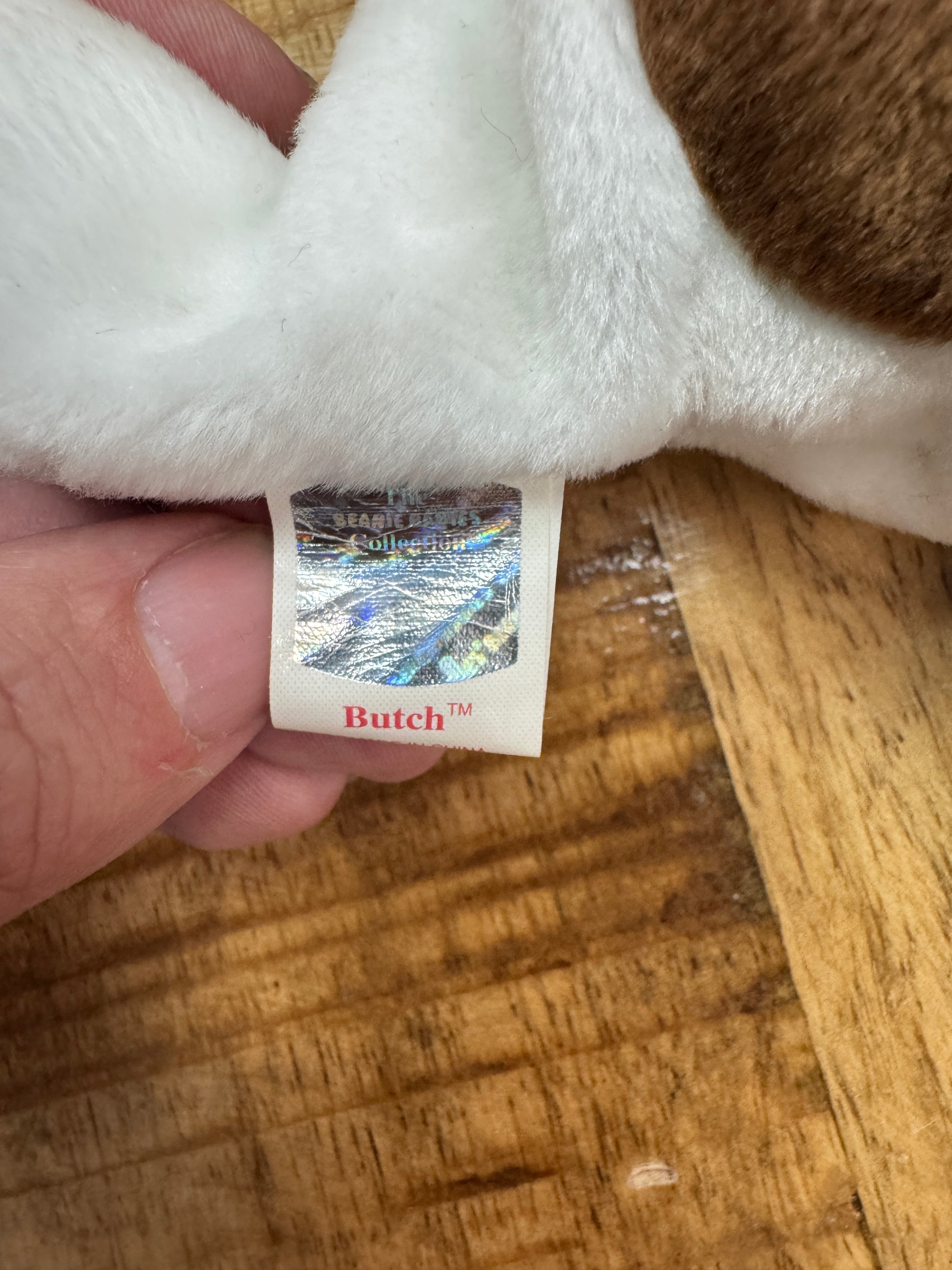 Ty Beanie Baby Retired Butch the Dog TAG ERRORS / Misspelling 1998 / 1999 RARE