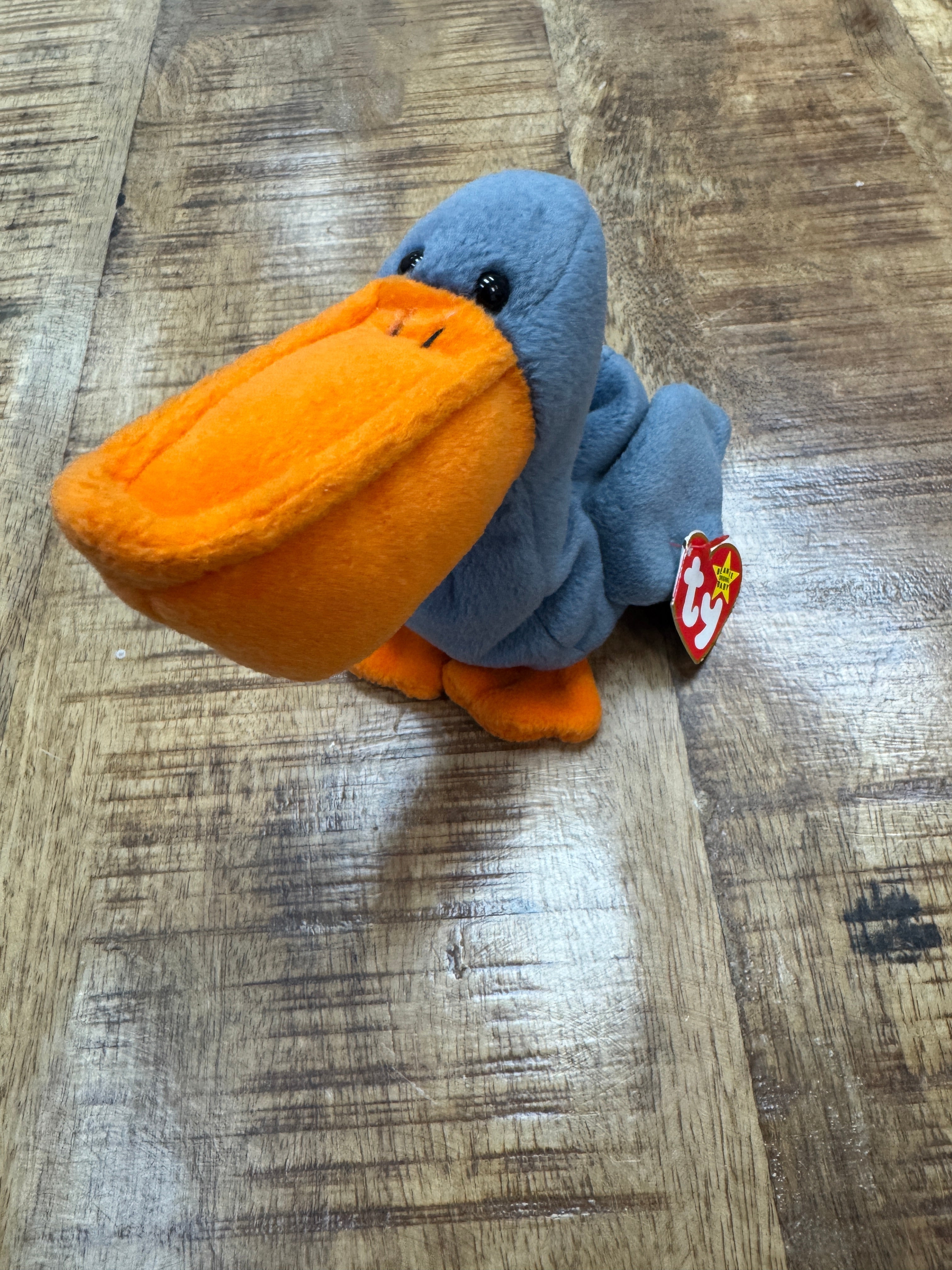 Ty Beanie Baby – Scoop the Pelican 1996 – P.V.C. Pellets With Tag 15 Errors