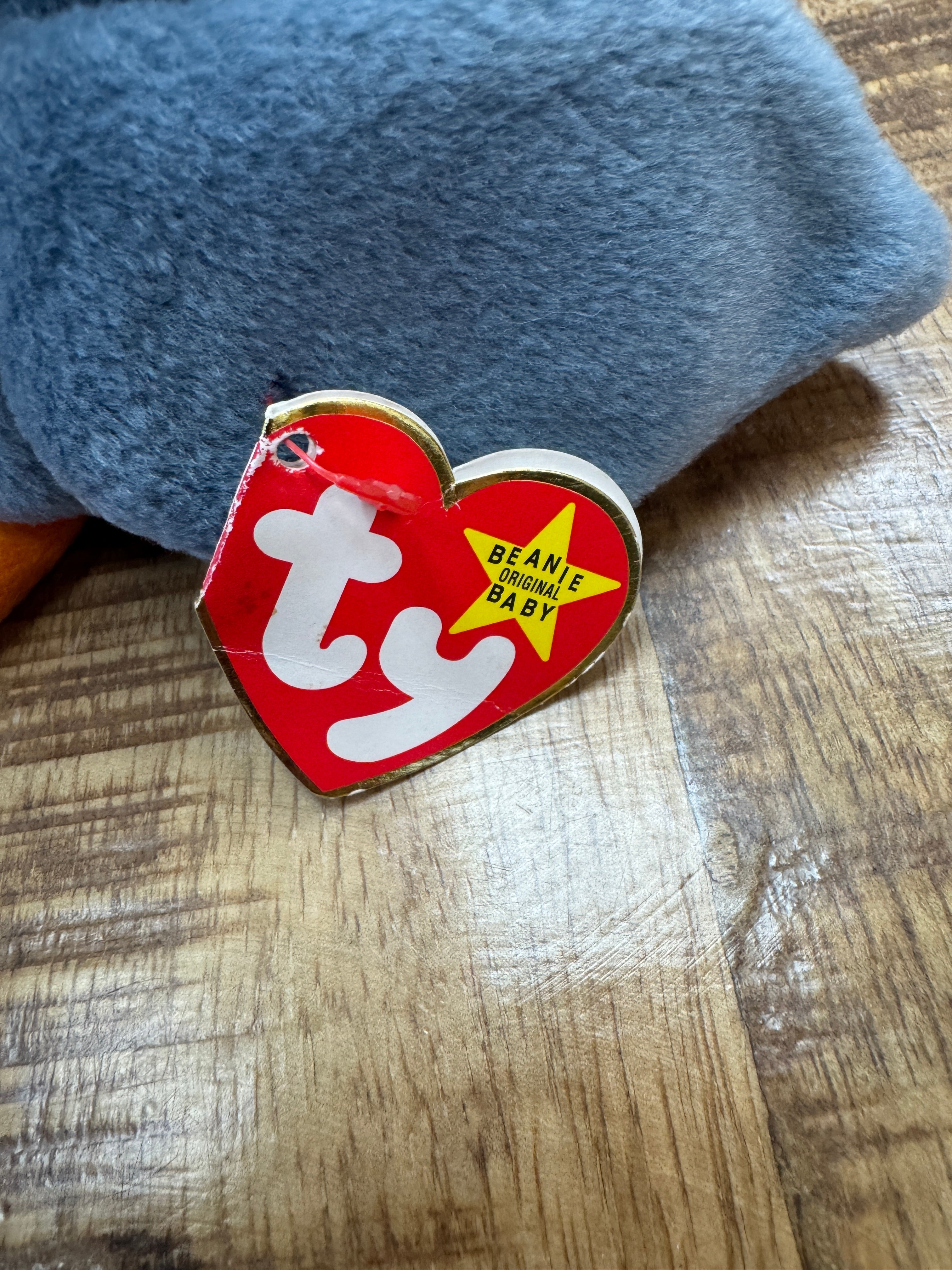 Ty Beanie Baby – Scoop the Pelican 1996 – P.V.C. Pellets With Tag 15 Errors
